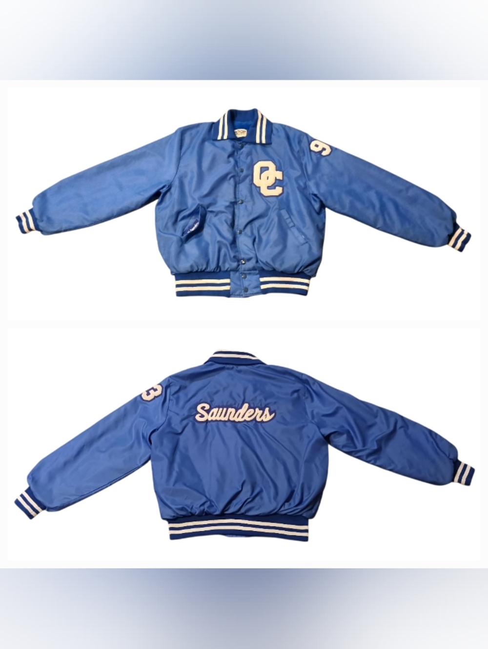 Vintage 90's Oak Creek Knights H.S. Varsity Letterman Bomber Jacket